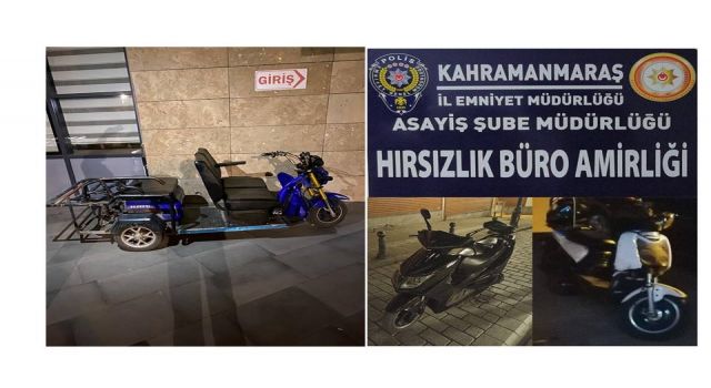 KAHRAMANMARAŞ'TA ELEKTRİKLİ BİSİKLET HIRSIZLARI YAKALANDI