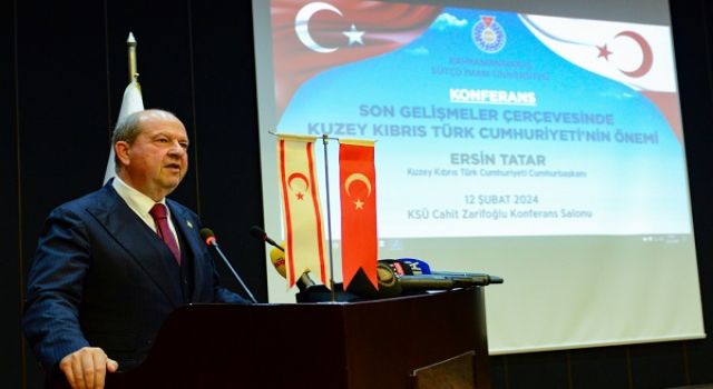 KKTC Cumhurbaşkanı Ersin Tatar KSÜ’de Konferans Verdi