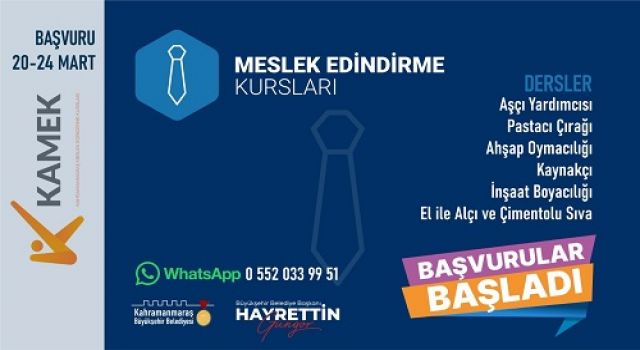 Büyükşehir’in Meslek Edindirme Kurslarına Başvurular Başladı