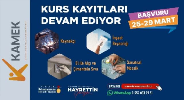 KAMEK Yeni Kursiyerlerini Bekliyor