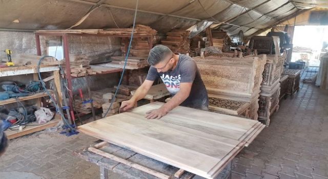 Kahramanmaraş’ta ahşap sanatkarları destek istiyor