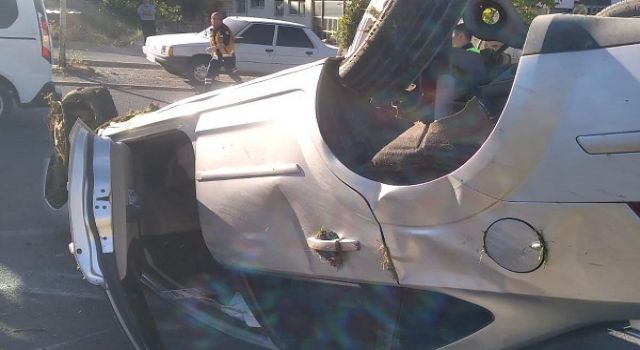 Kahramanmaraş’ta otomobil ters döndü: 2 yaralı