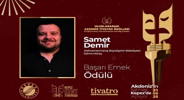 Büyükşehir’in Tiyatro Okulu Sahne Maraş’a Bir Ödül Daha