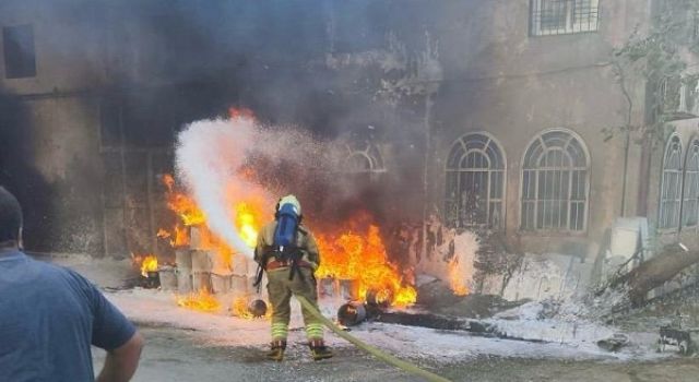 Kahramanmaraş’ta işyeri yangını: 1 yaralı 
