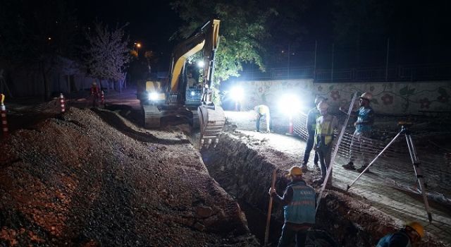 Şehirde Altyapı Seferberliği Gece Gündüz Kesintisiz Sürüyor