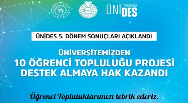 KSÜ’den 10 Öğrenci Topluluğu Projesi ÜNİDES’ten Destek Almaya Hak Kazandı