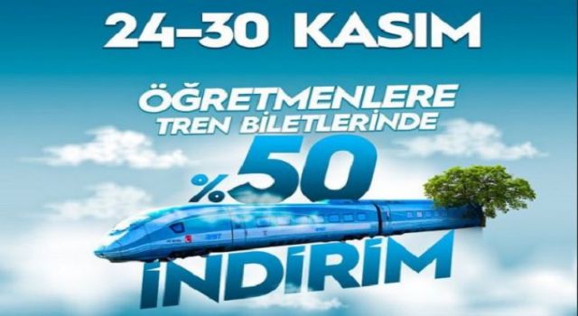 Öğretmenlerimize Tren Biletlerinde %50 İndirim  
