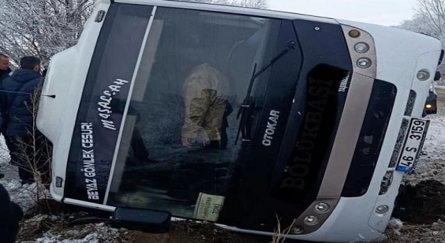 Kahramanmaraş’ta işçi servisi devrildi 