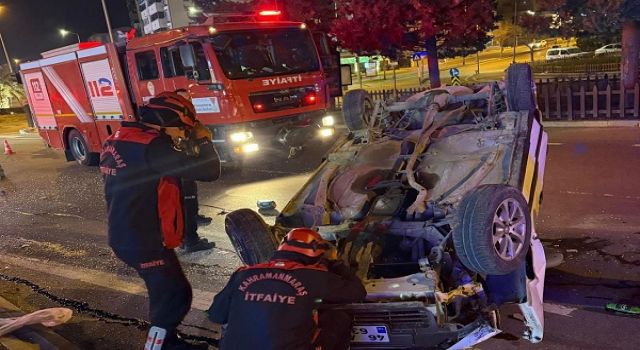 Kahramanmaraş’ta Otomobil Takla Attı: 1 Yaralı