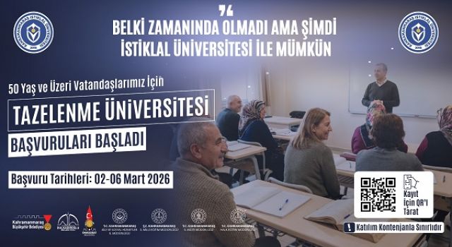 50 Yaş Üstüne Üniversite Kapısı; “Tazelenme Üniversitesi”ne Başvurular Başladı!