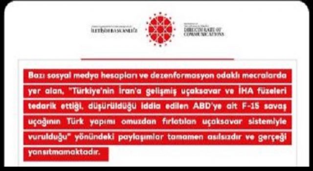 Dezenformasyonla Mücadele Merkezinden Açıklama