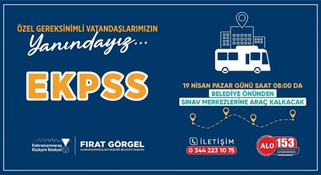 EKPSS’ye Girecek Vatandaşlara Büyükşehir’den Ulaşım Desteği