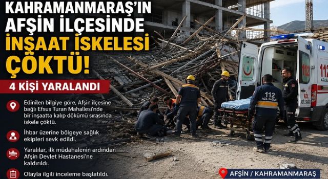 İnşaat İskelesi Çöktü: 4 İşçi Yaralandı