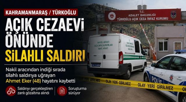 Kahramanmaraş’ta cezaevi önünde silahlı saldırı: 1 kişi hayatını kaybetti