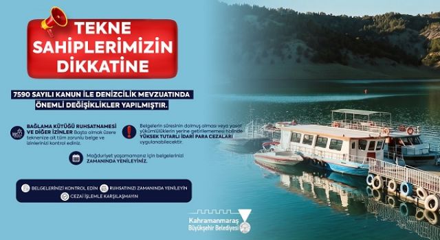 Tekne Sahiplerine Büyükşehir’den Kritik Uyarı; Belgelerinizi Kontrol Edin!