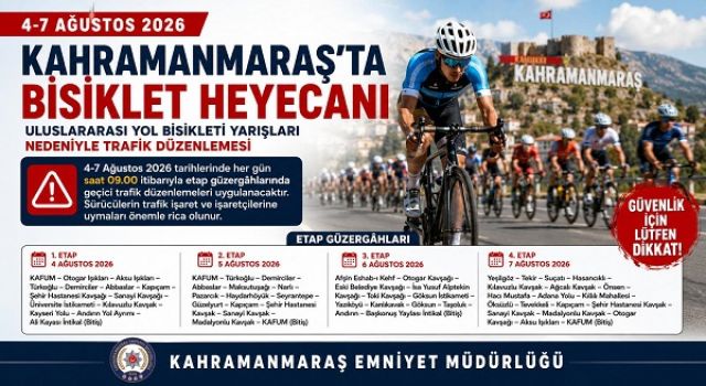 Uluslararası Bisiklet Yarışları Nedeniyle Bazı Güzergahlar Trafiğe Kapatılacak