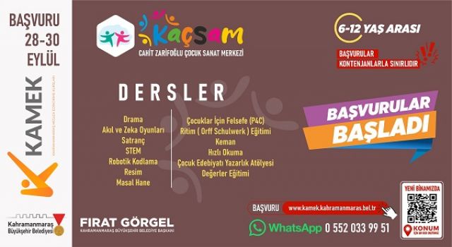 Büyükşehir’in Çocuk Sanat Merkezi’nde Eğitim Heyecanı Başlıyor