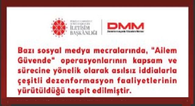 Dezenformasyonla Mücadele Merkezinden Açıklama