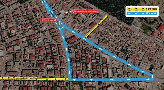 Büyükşehir’den Müftülük Meydanı’nda Ulaşımı Rahatlatacak Düzenleme