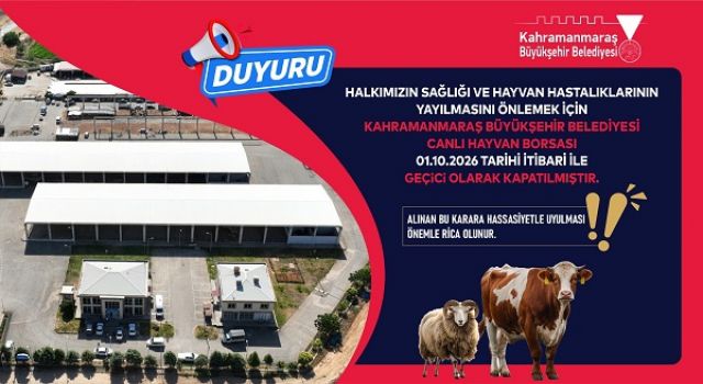 Canlı Hayvan Borsası Geçici Olarak Hizmete Kapatıldı