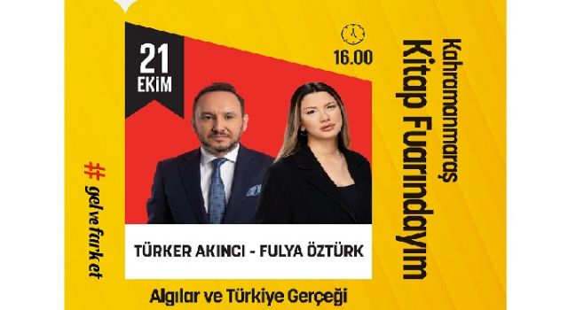 Fulya Öztürk ve Türker Akıncı Anadolu’nun En Büyük Kitap Fuarında Konuşacak