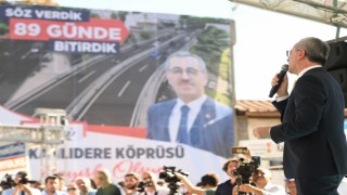 Kanlıdere’nin Yeni Köprüsü 89 Günde Açıldı