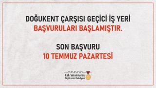 Doğukent Geçici Çarşıda Başvurular Başladı!