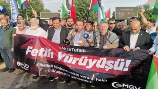 İSRAİL’İN REFAH KATLİAMI PROTESTO EDİLDİ