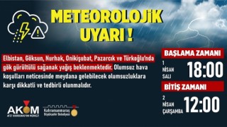 6 İlçede Sağanak Yağış Uyarısı!
