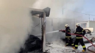 Kahramanmaraş konteynır kentte yangın 