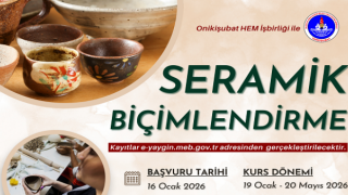 Onikişubat Belediyesi’nin Seramik Biçimlendirme Kursu Başlıyor