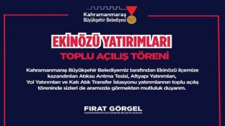 Büyükşehir’in Ekinözü Yatırımları Açılıyor