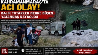 Kahramanmaraş’ta nehre düşen vatandaş kayboldu