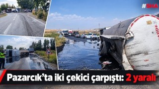 Kahramanmaraş’ta iki tır çarpıştı: 2 yaralı