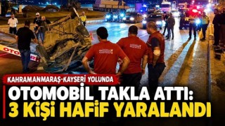 Otomobil takla attı: 3 yaralı